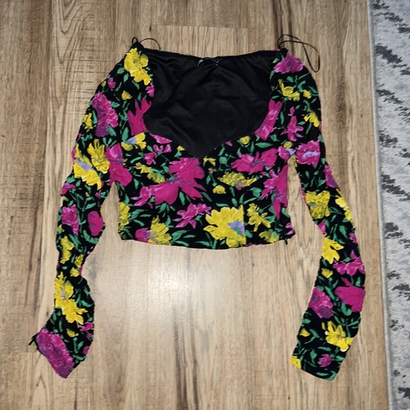 NEW! HP 🥳🥳🥳Zara Floral Print Top with Sweetheart Neckline - Picture 7 of 12